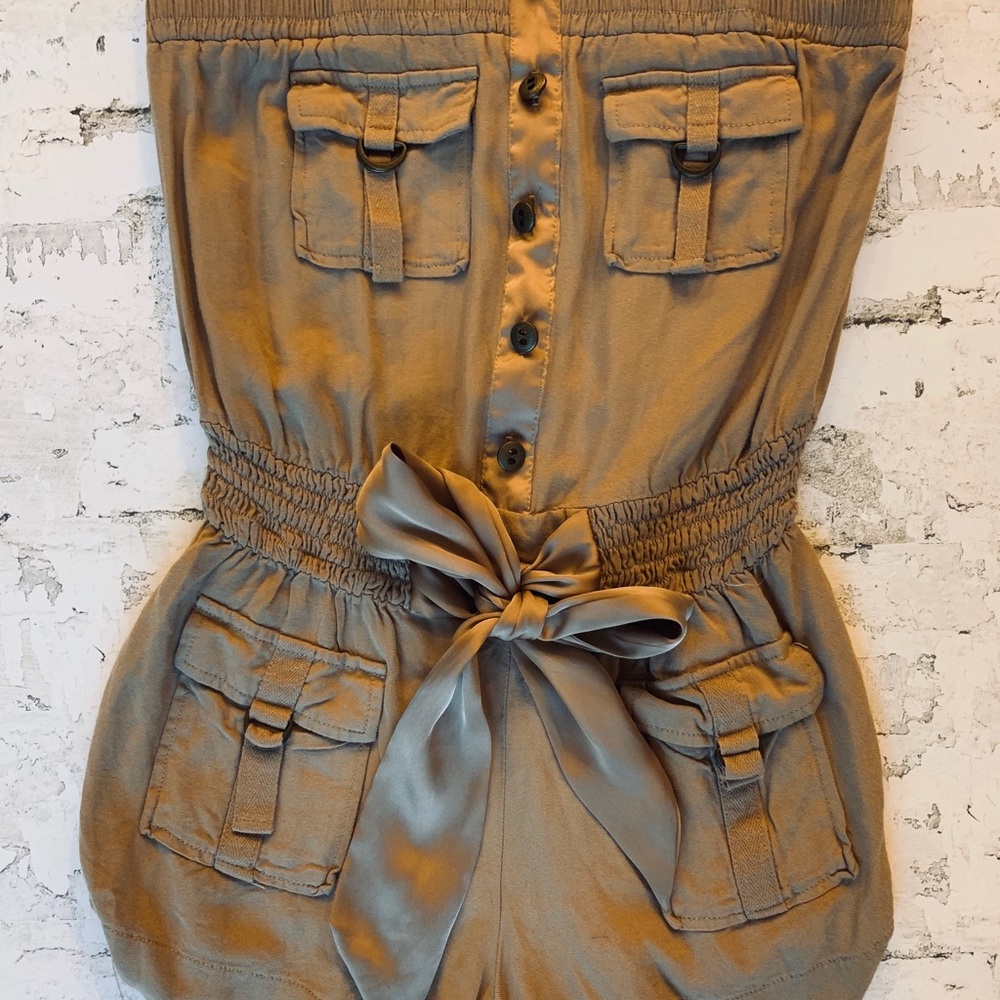 Candie’s Strapless Romper with Bow